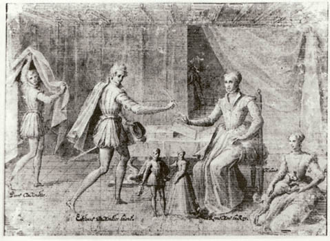 Catherine de Médicis recevant Etienne et Pierre Dumonstier